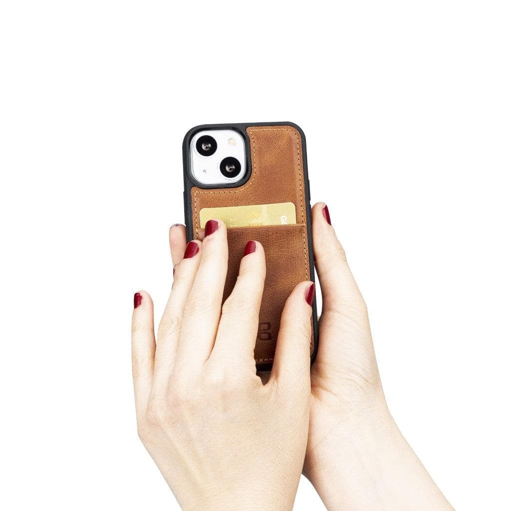 Flexible Leather Back Cover with CardHolder for iPhone 13 Series