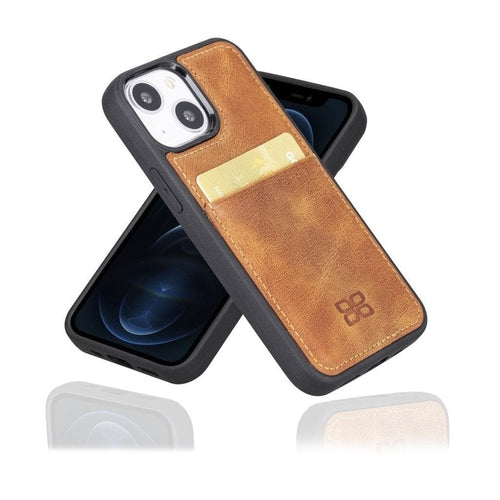 Flexible Leather Back Cover with CardHolder for iPhone 13 Series