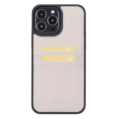 Flexible Leather Back Cover with CardHolder for iPhone 13 Series