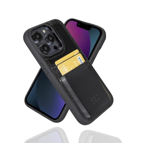 Flexible Leather Back Cover with CardHolder for iPhone 14 Series