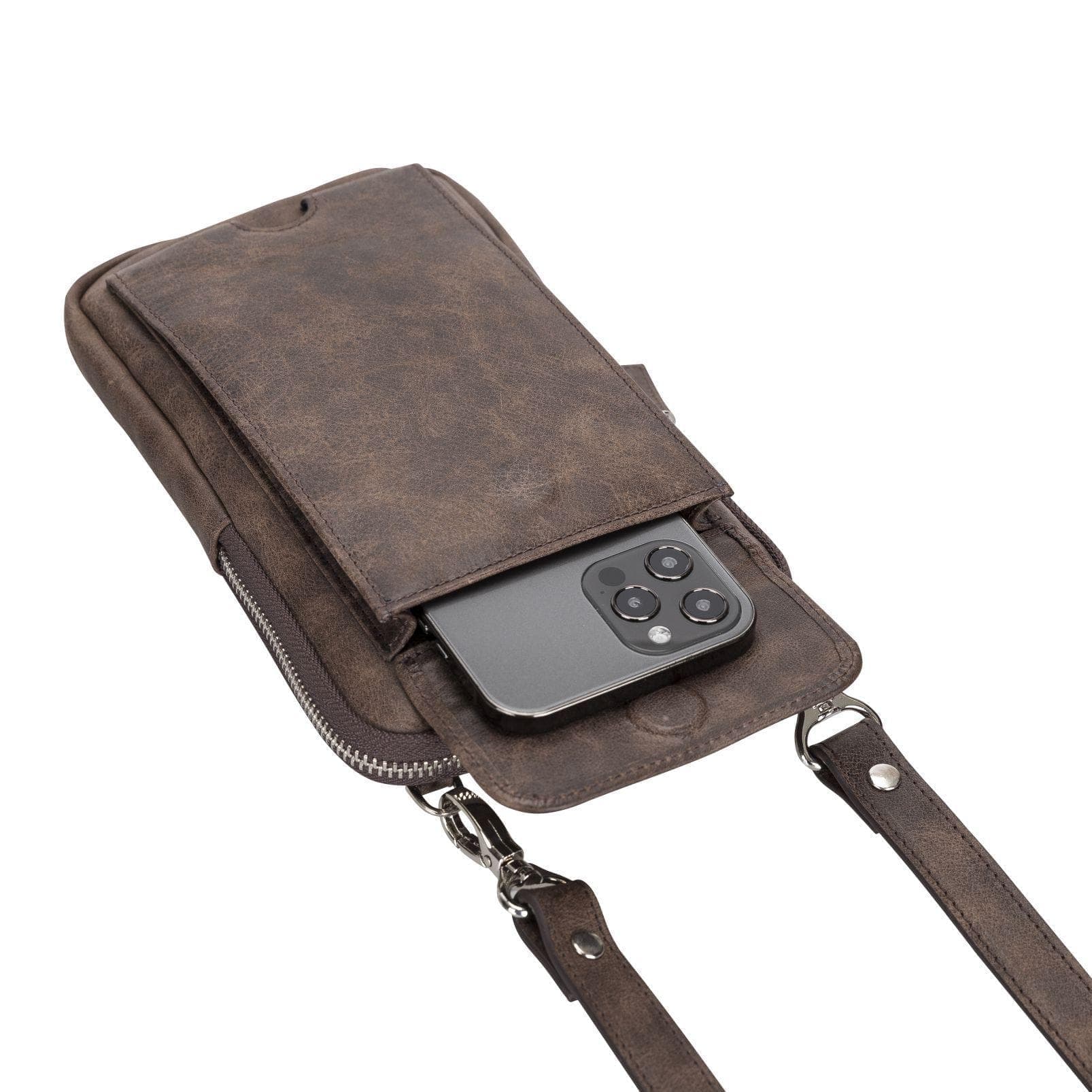 Nino Leather Crossbody Bag - Universal Wallet Case for Phones