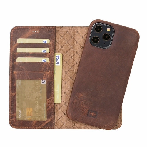 F360 Magnetic Detachable Leather Wallet Cases for Apple iPhone 12