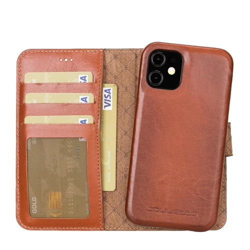 F360 Magnetic Detachable Leather Wallet Cases for Apple iPhone 12