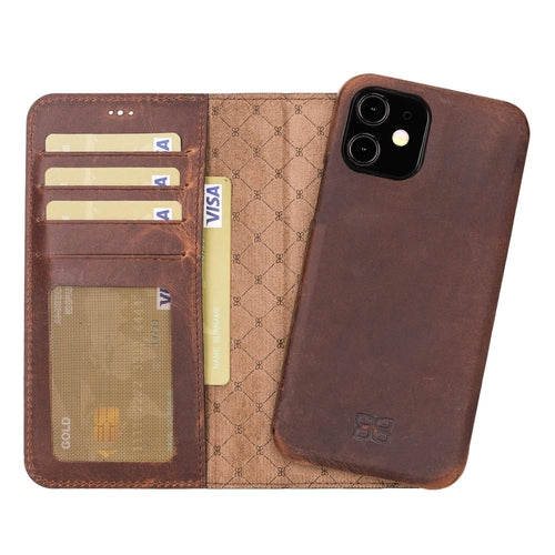 F360 Magnetic Detachable Leather Wallet Cases for Apple iPhone 12