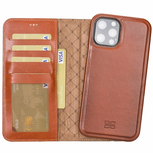 F360 Magnetic Detachable Leather Wallet Cases for Apple iPhone 12