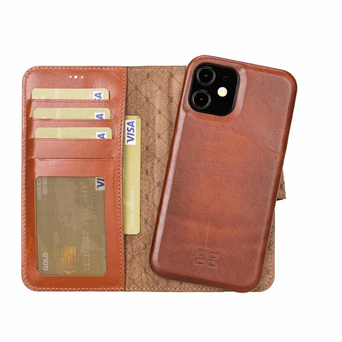 F360 Magnetic Detachable Leather Wallet Cases for Apple iPhone 12
