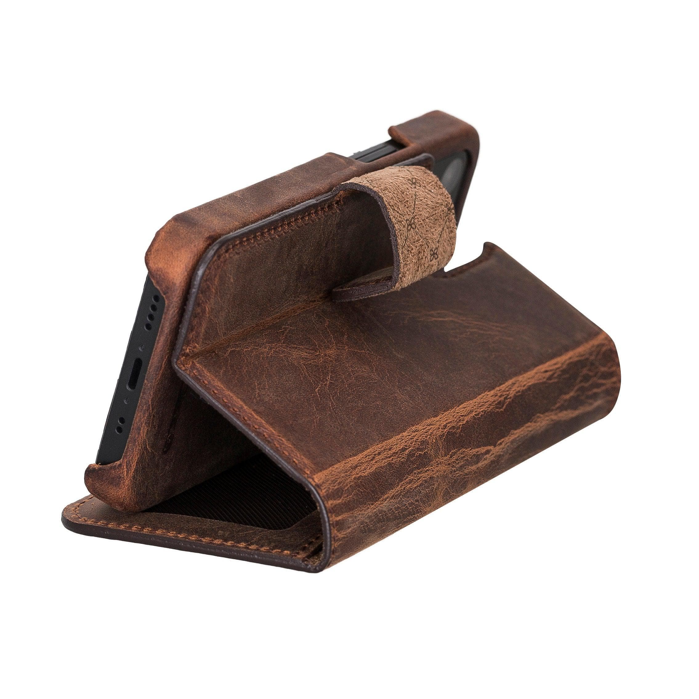 F360 Magnetic Detachable Leather Wallet Cases for Apple iPhone 12