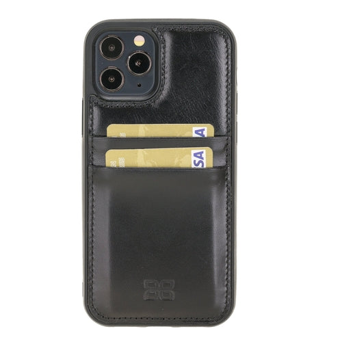 Flexible Leather Back Cover with CardHolder for iPhone 12 Series