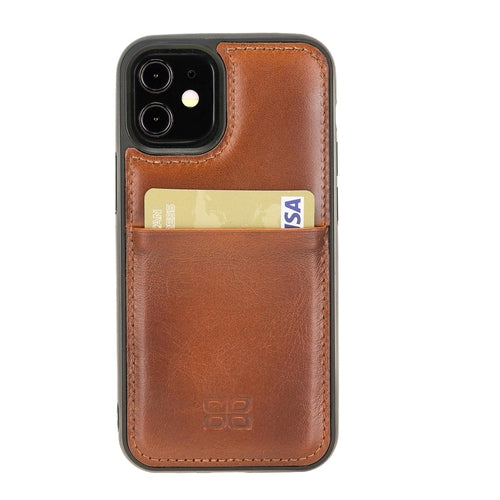 Flexible Leather Back Cover with CardHolder for iPhone 12 Series