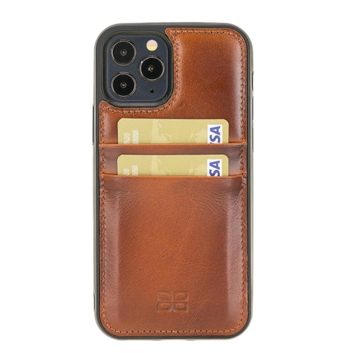 Flexible Leather Back Cover with CardHolder for iPhone 12 Series