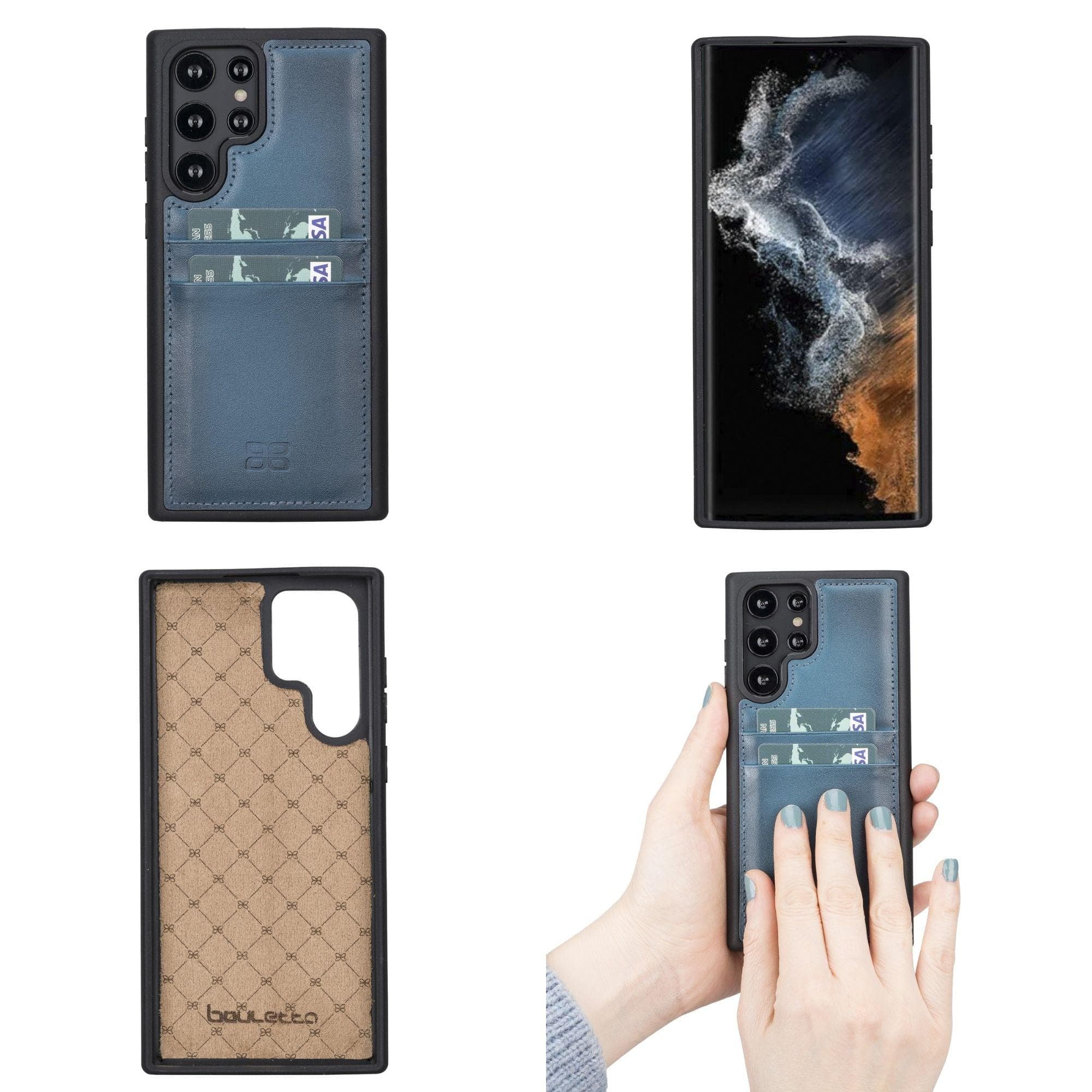 Samsung Galaxy S22 Series Genuine Leather Slim Back Cover Case with