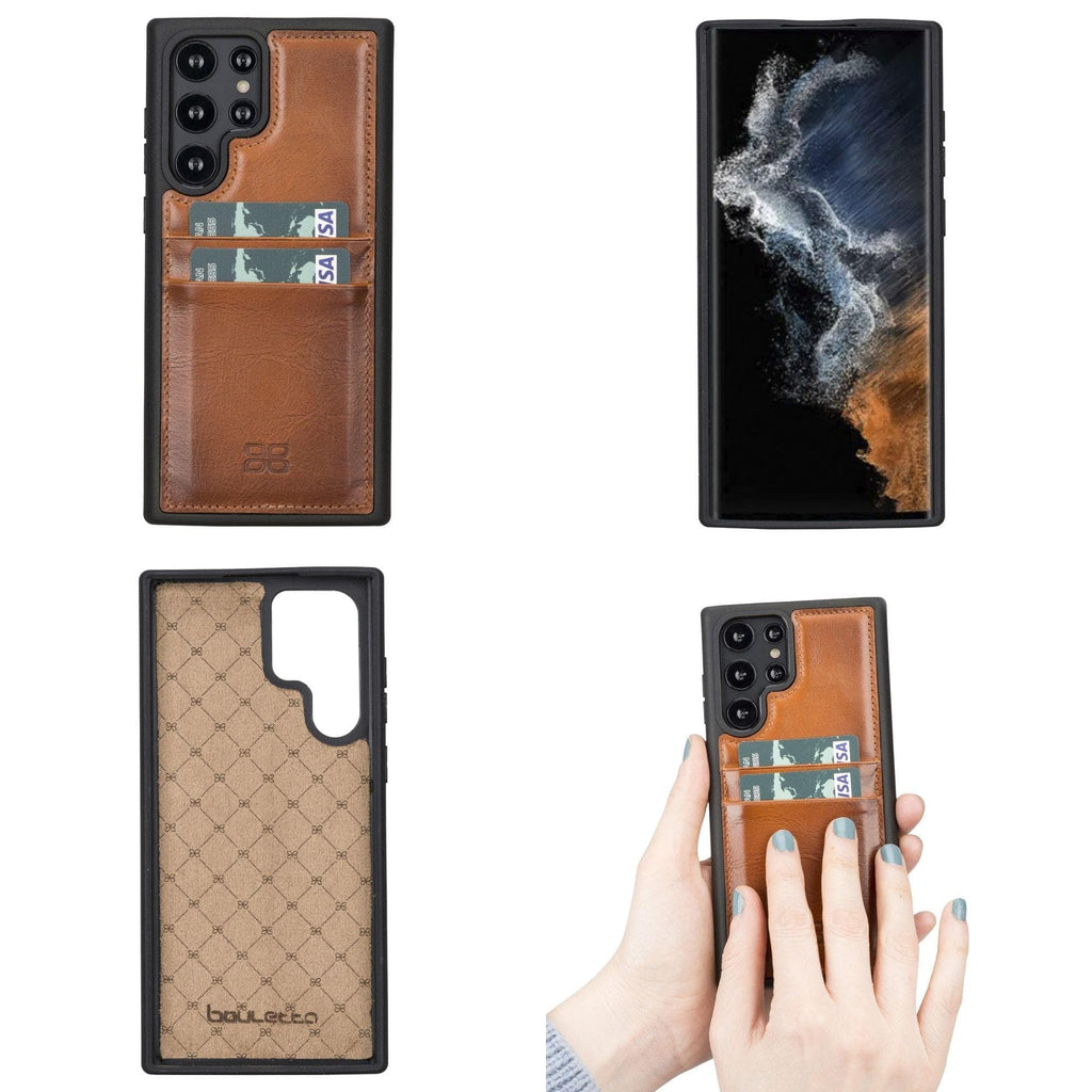 Samsung Galaxy S22 Series Genuine Leather Slim Back Cover Case with