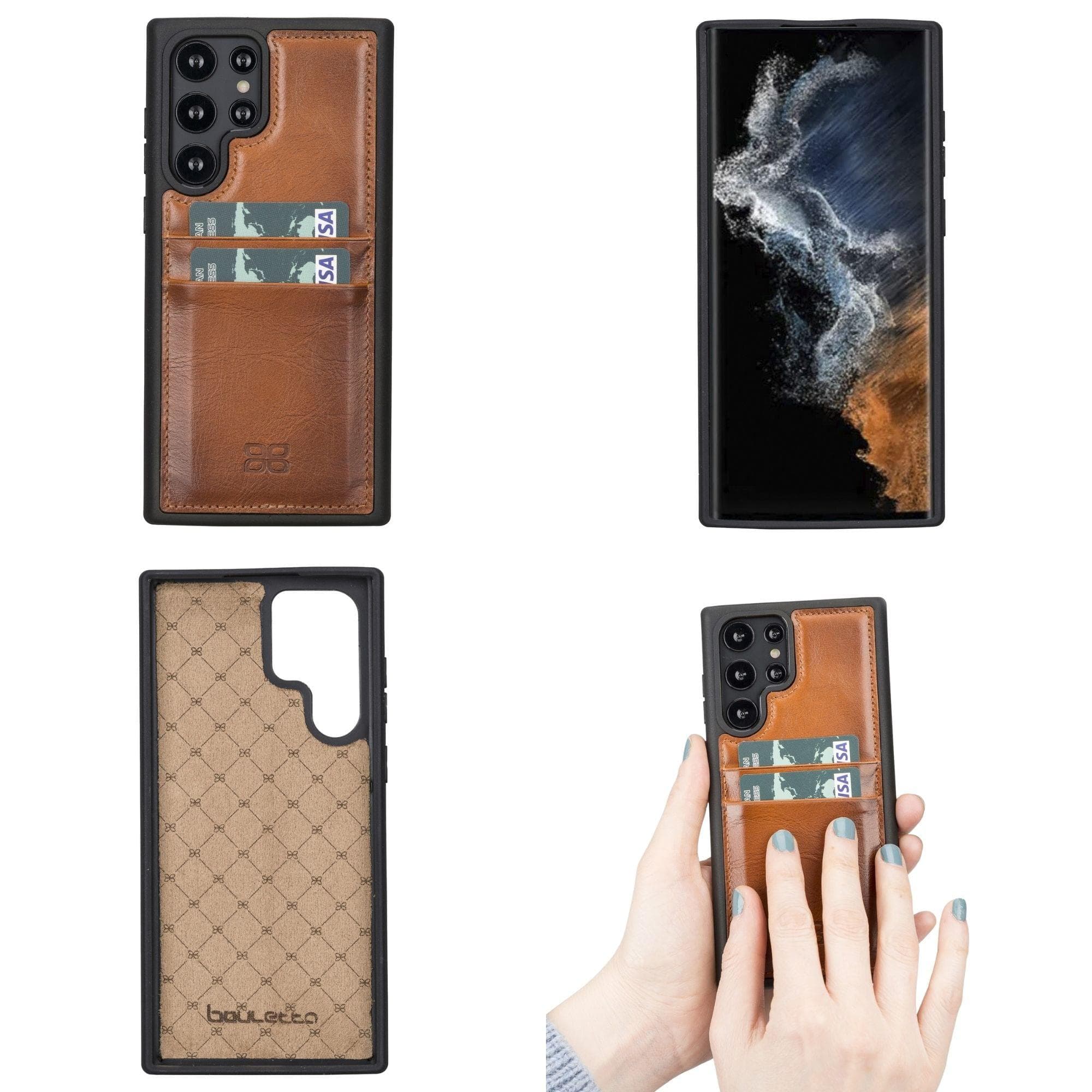 Samsung Galaxy S22 Series Genuine Leather Slim Back Cover Case with