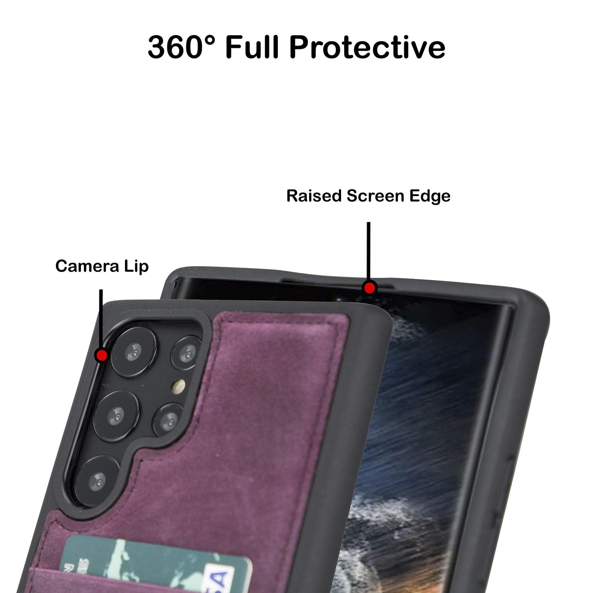 Samsung Galaxy S22 Series Genuine Leather Slim Back Cover Case with