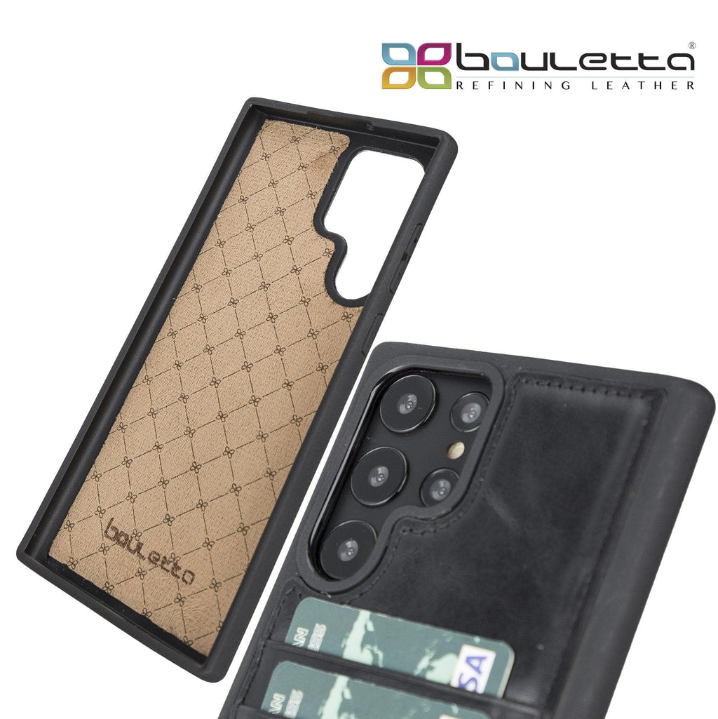 Samsung Galaxy S22 Series Genuine Leather Slim Back Cover Case with