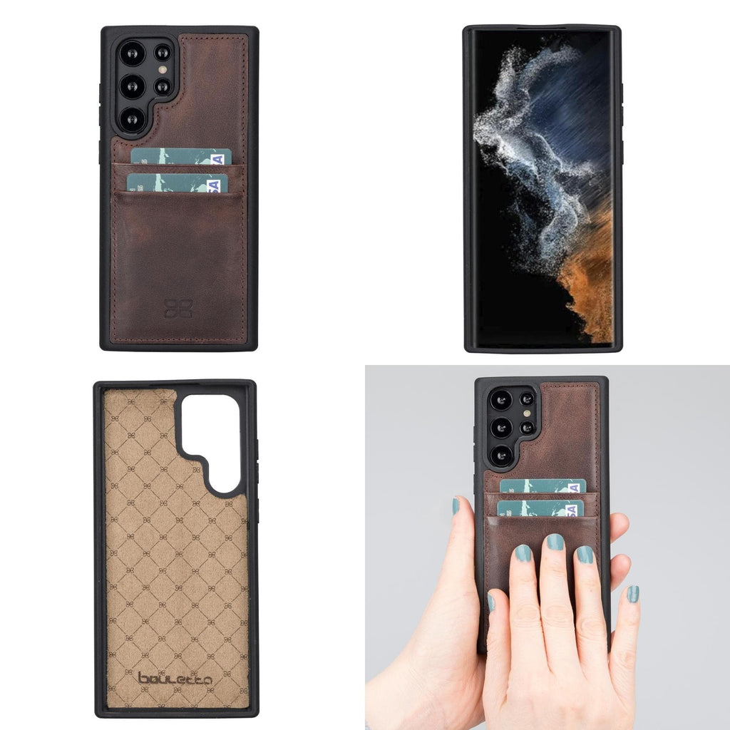 Samsung Galaxy S22 Series Genuine Leather Slim Back Cover Case with