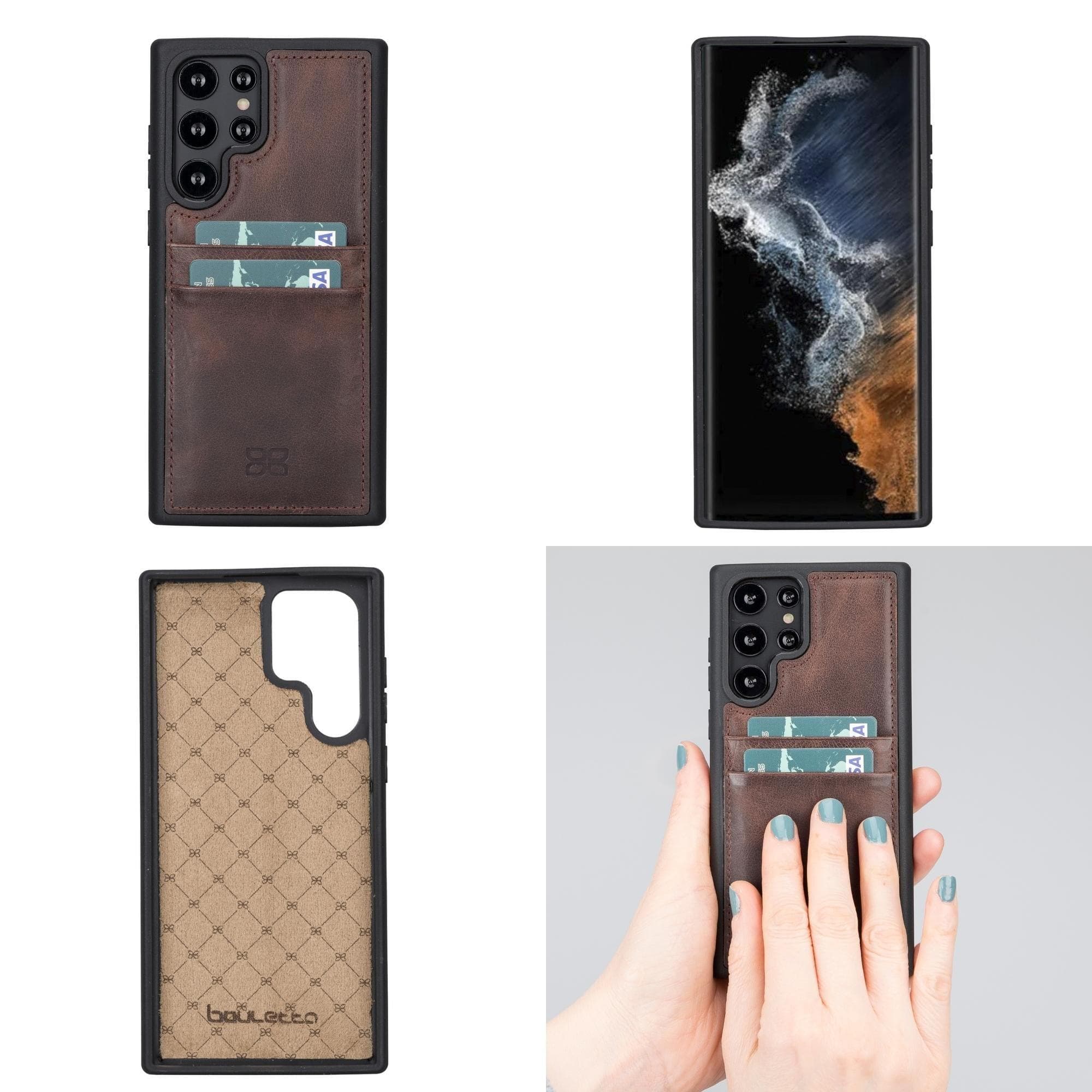 Samsung Galaxy S22 Series Genuine Leather Slim Back Cover Case with