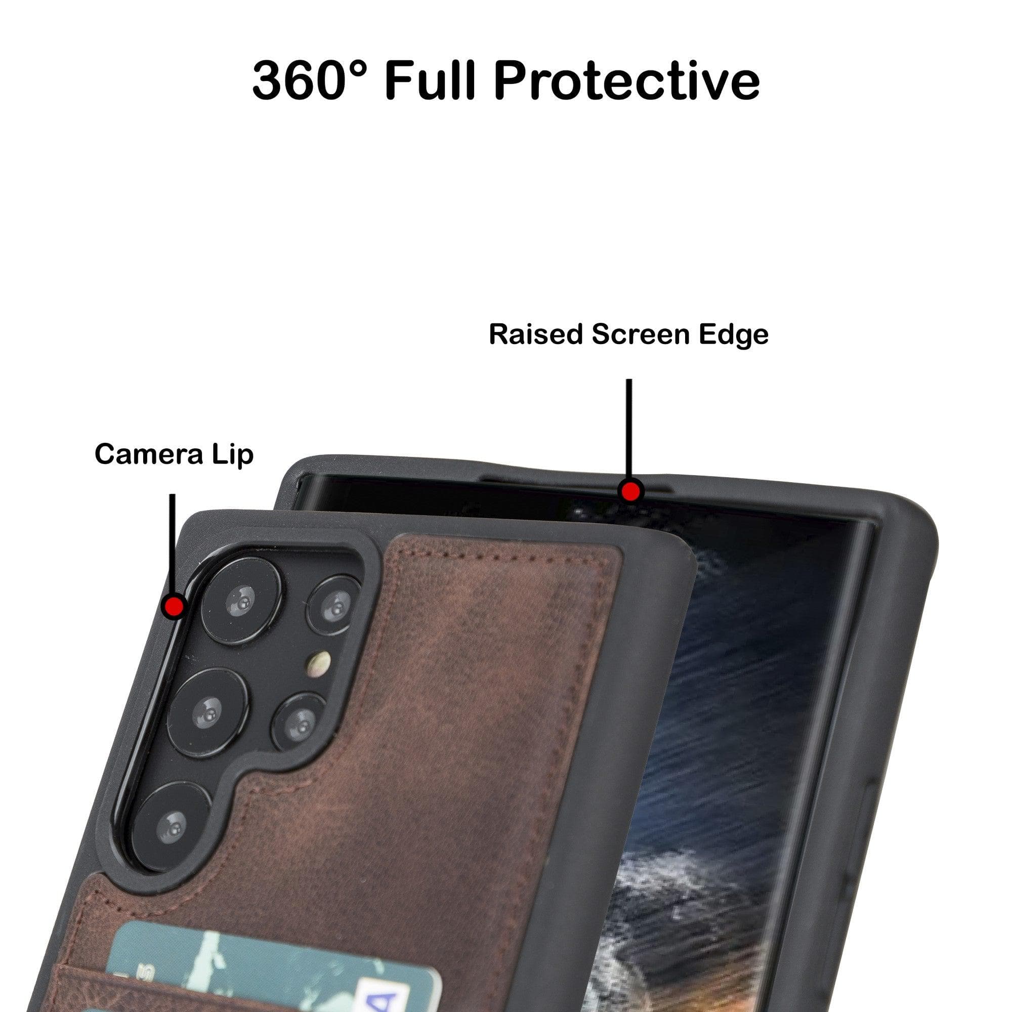 Samsung Galaxy S22 Series Genuine Leather Slim Back Cover Case with