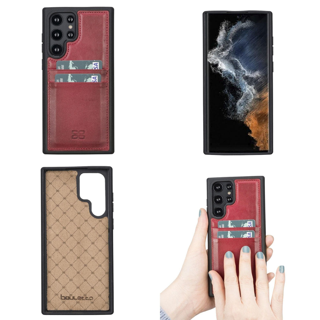 Samsung Galaxy S22 Series Genuine Leather Slim Back Cover Case with