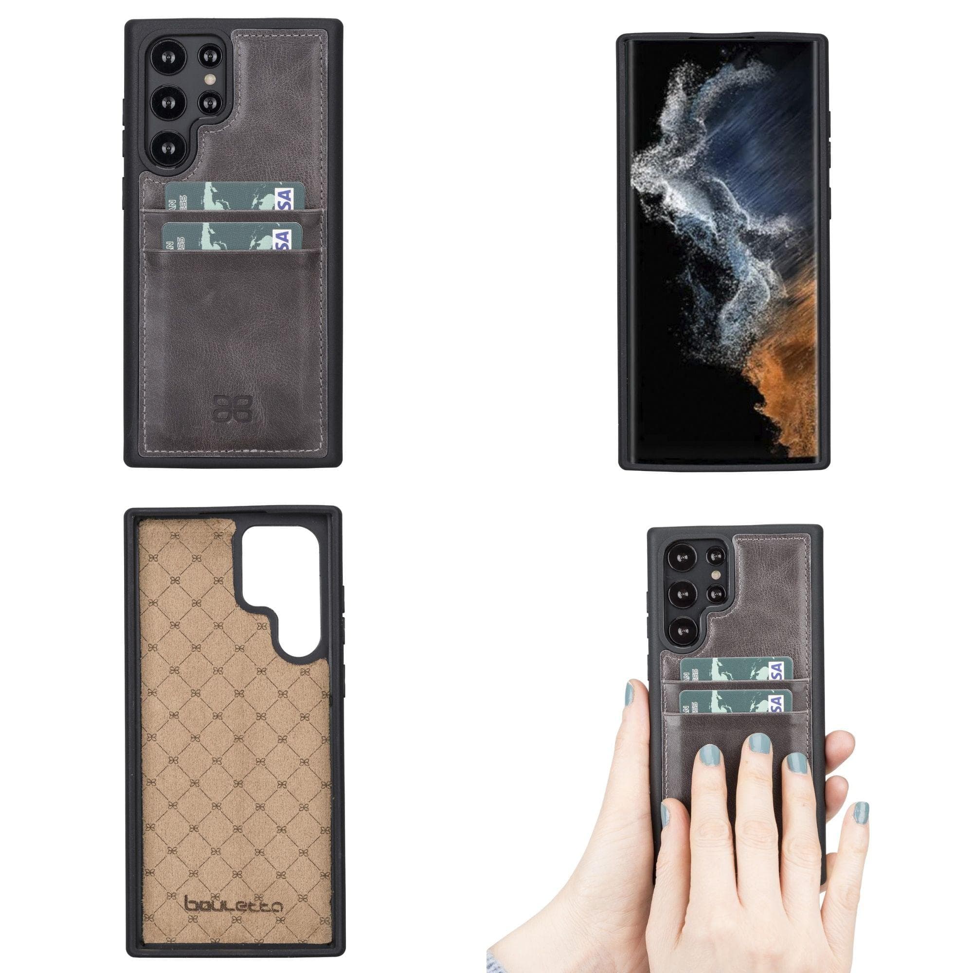 Samsung Galaxy S22 Series Genuine Leather Slim Back Cover Case with