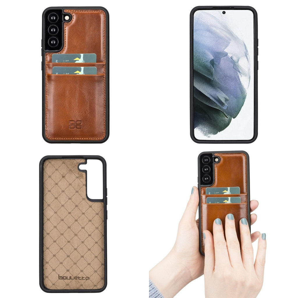 Samsung Galaxy S22 Series Genuine Leather Slim Back Cover Case with