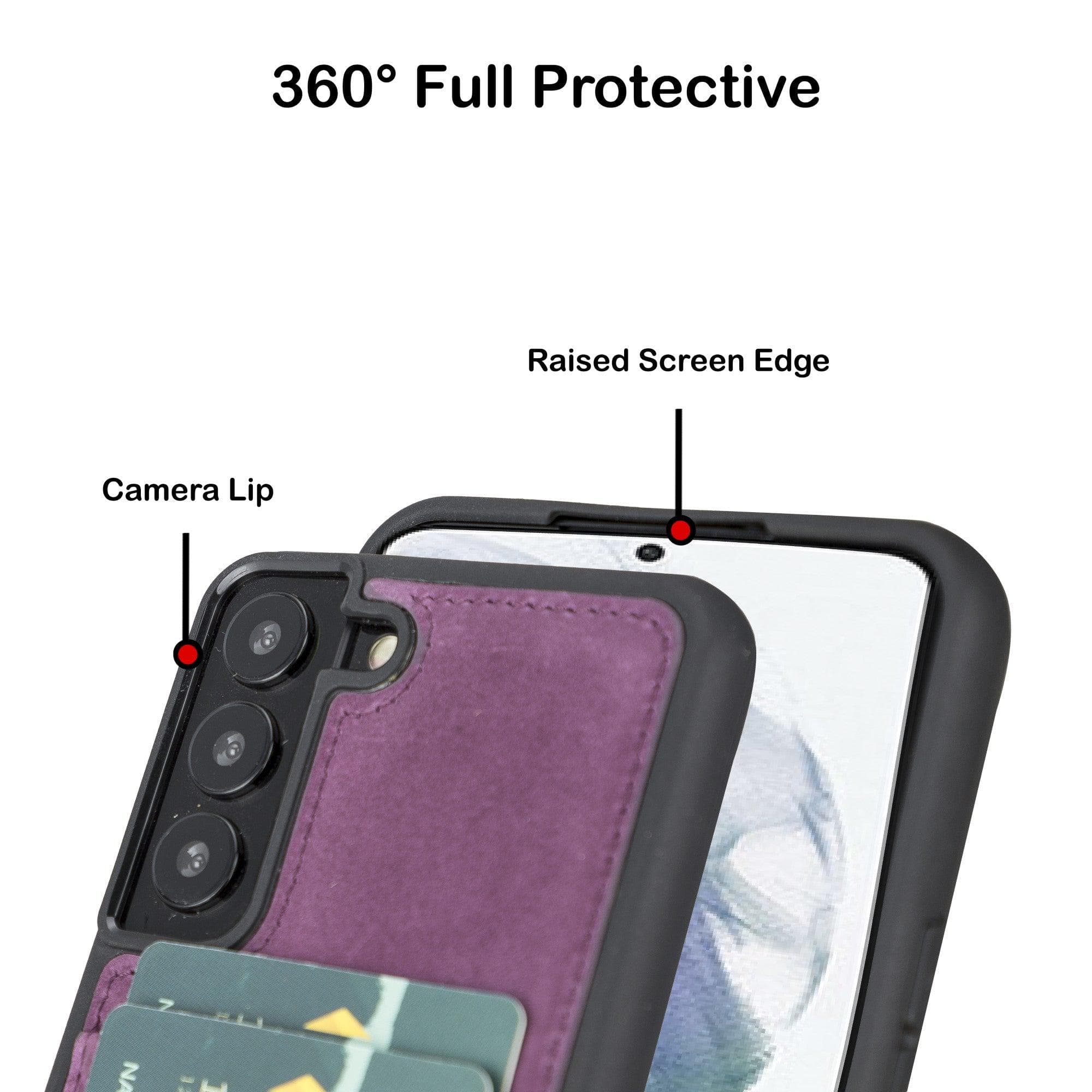 Samsung Galaxy S22 Series Genuine Leather Slim Back Cover Case with