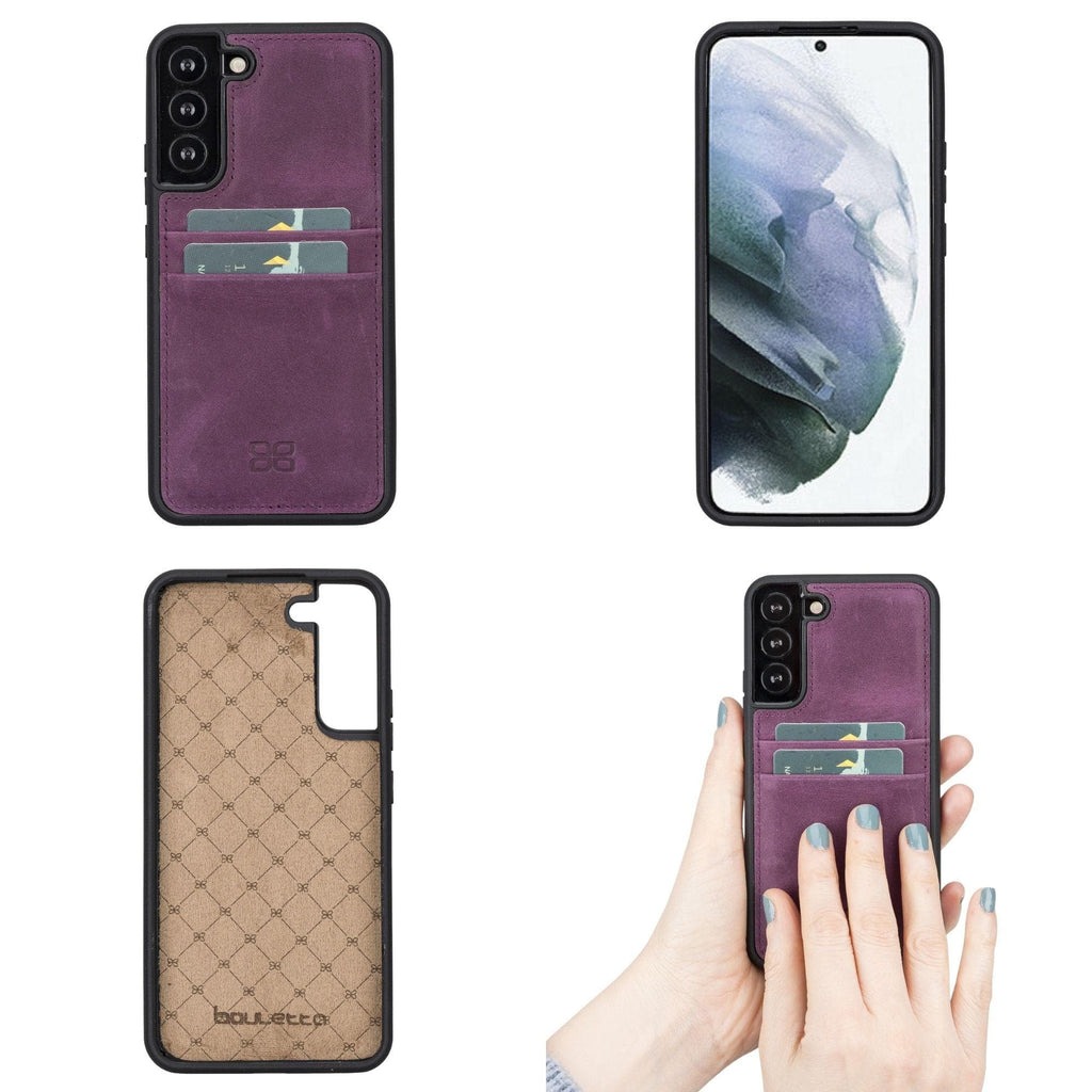 Samsung Galaxy S22 Series Genuine Leather Slim Back Cover Case with