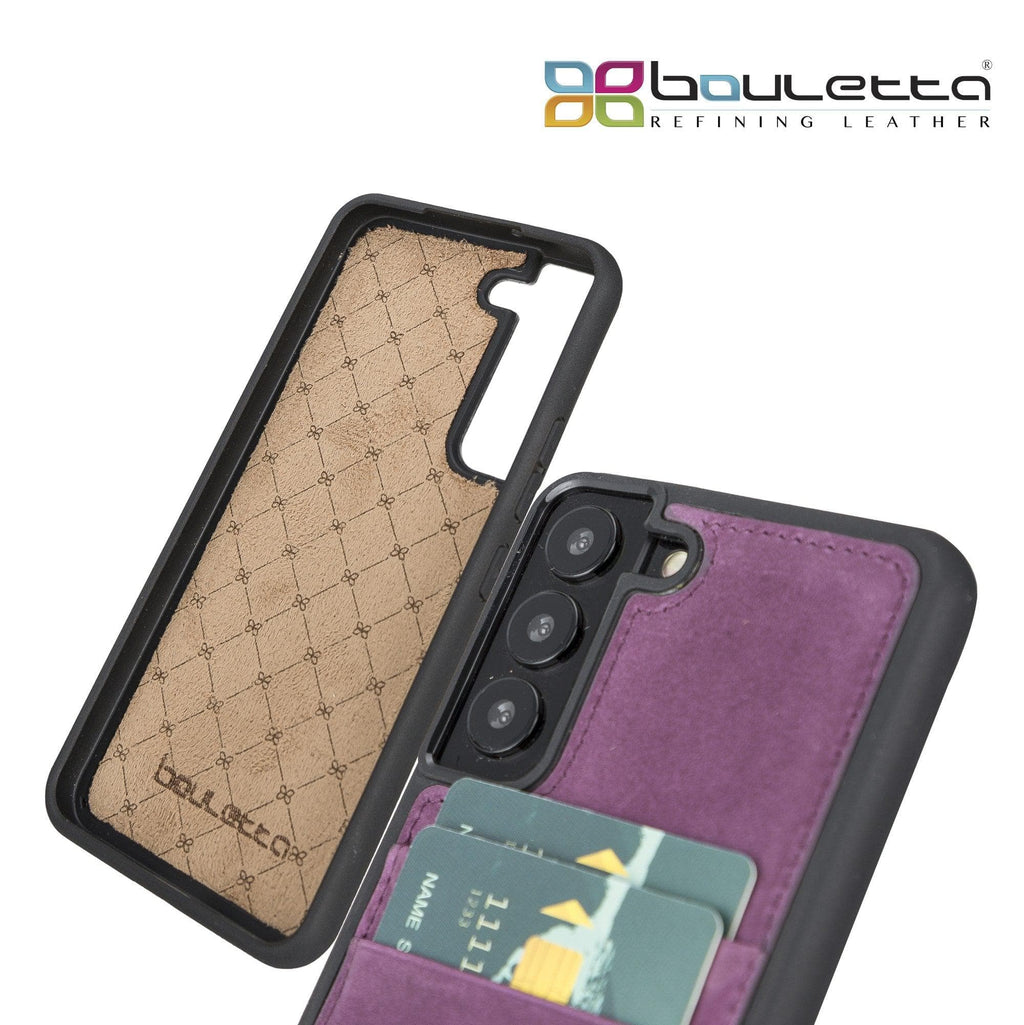Samsung Galaxy S22 Series Genuine Leather Slim Back Cover Case with