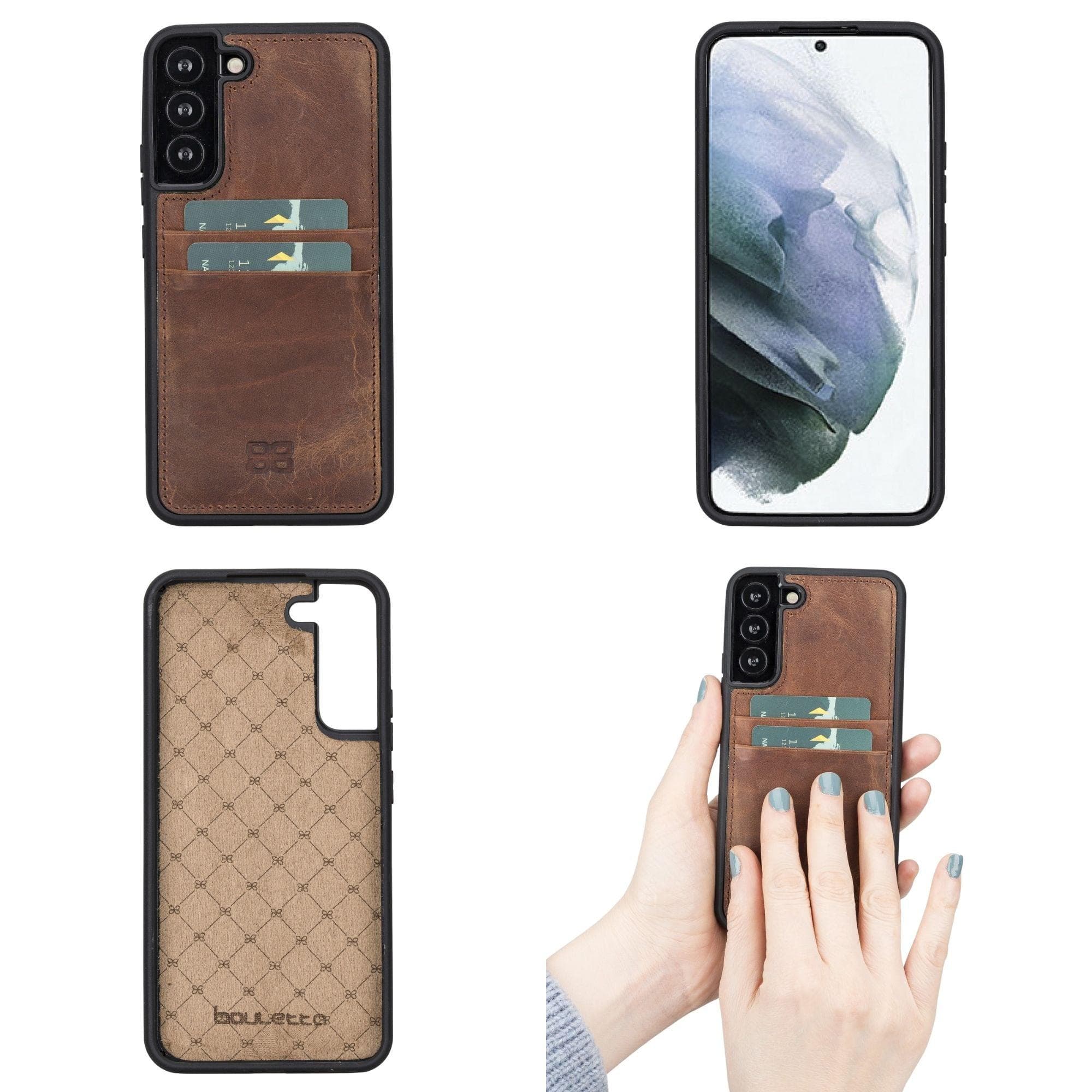 Samsung Galaxy S22 Series Genuine Leather Slim Back Cover Case with