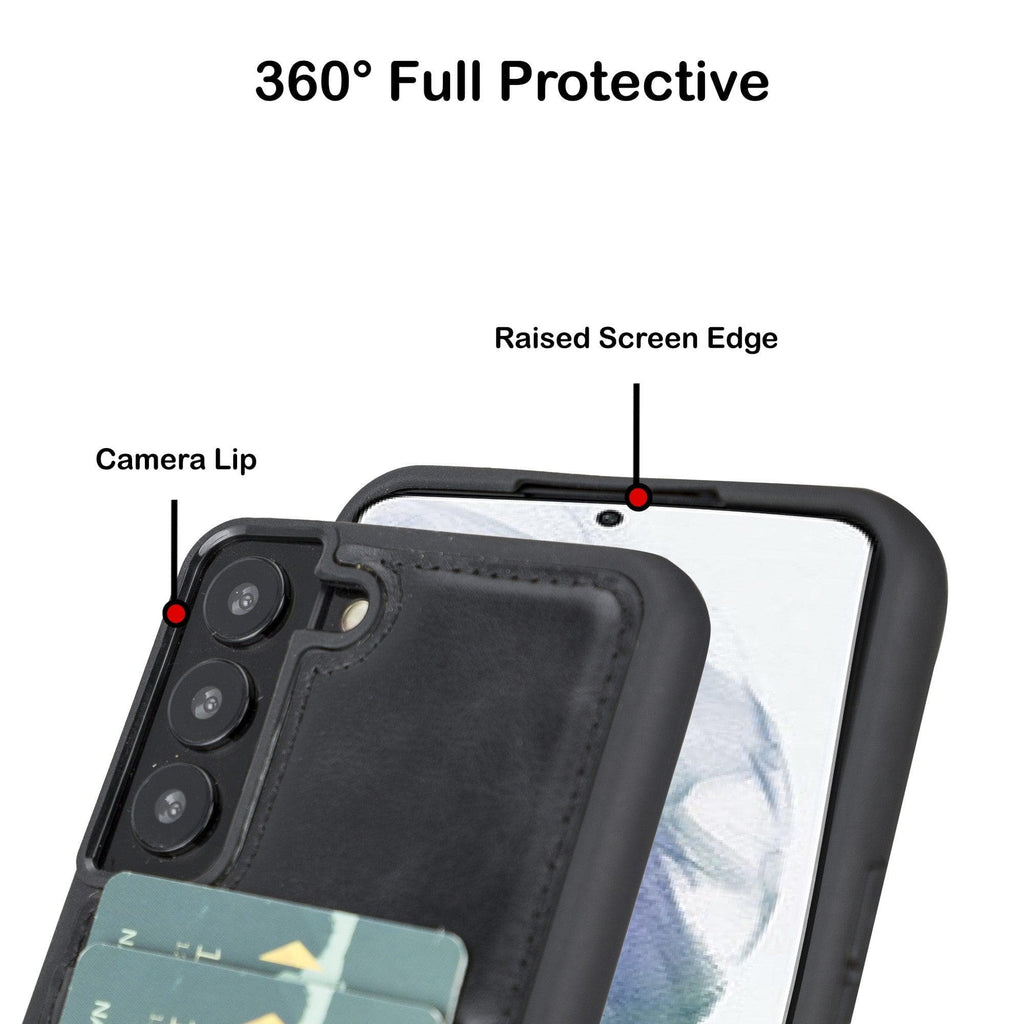 Samsung Galaxy S22 Series Genuine Leather Slim Back Cover Case with