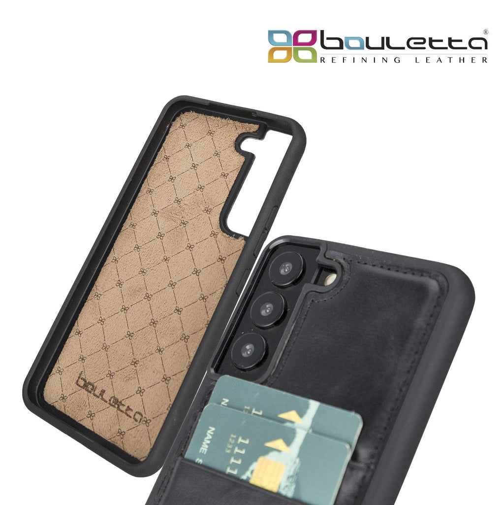 Samsung Galaxy S22 Series Genuine Leather Slim Back Cover Case with