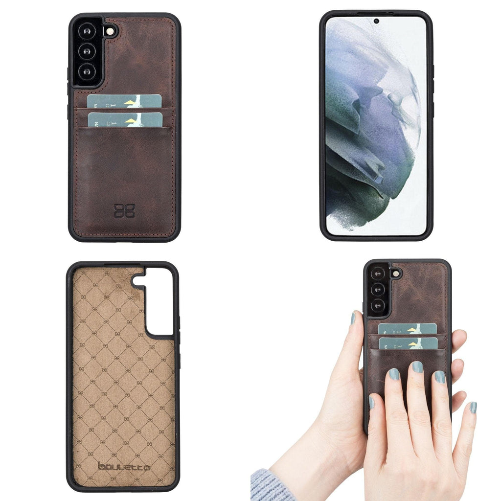 Samsung Galaxy S22 Series Genuine Leather Slim Back Cover Case with