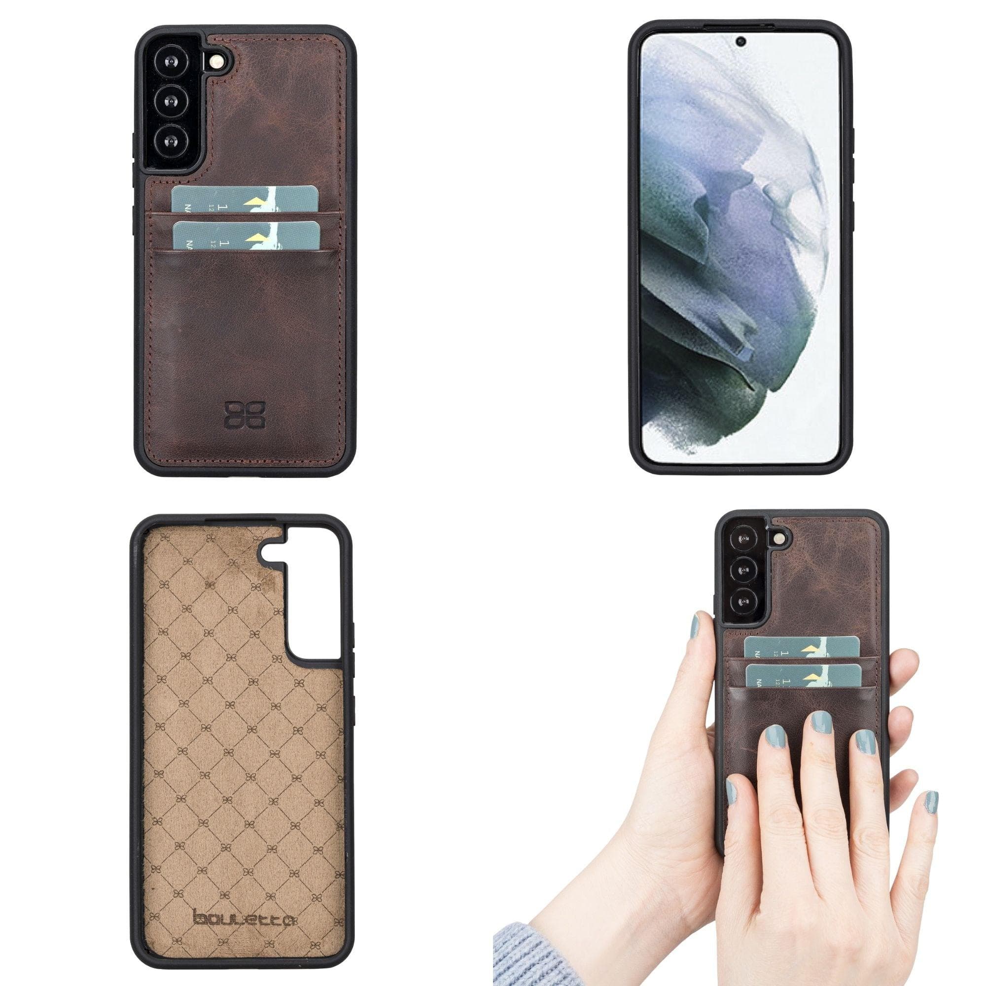 Samsung Galaxy S22 Series Genuine Leather Slim Back Cover Case with