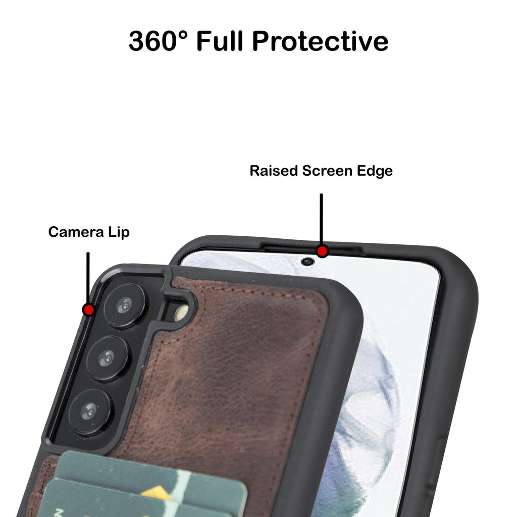 Samsung Galaxy S22 Series Genuine Leather Slim Back Cover Case with