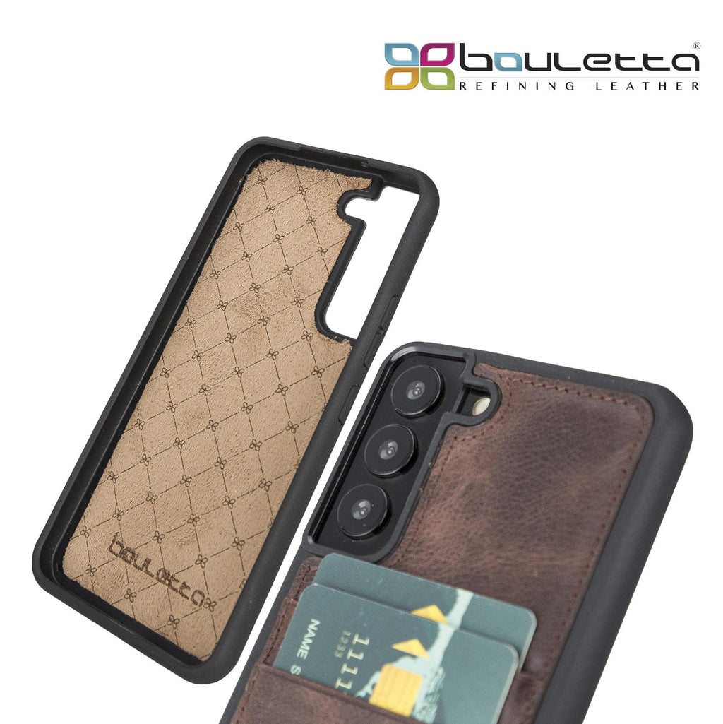 Samsung Galaxy S22 Series Genuine Leather Slim Back Cover Case with