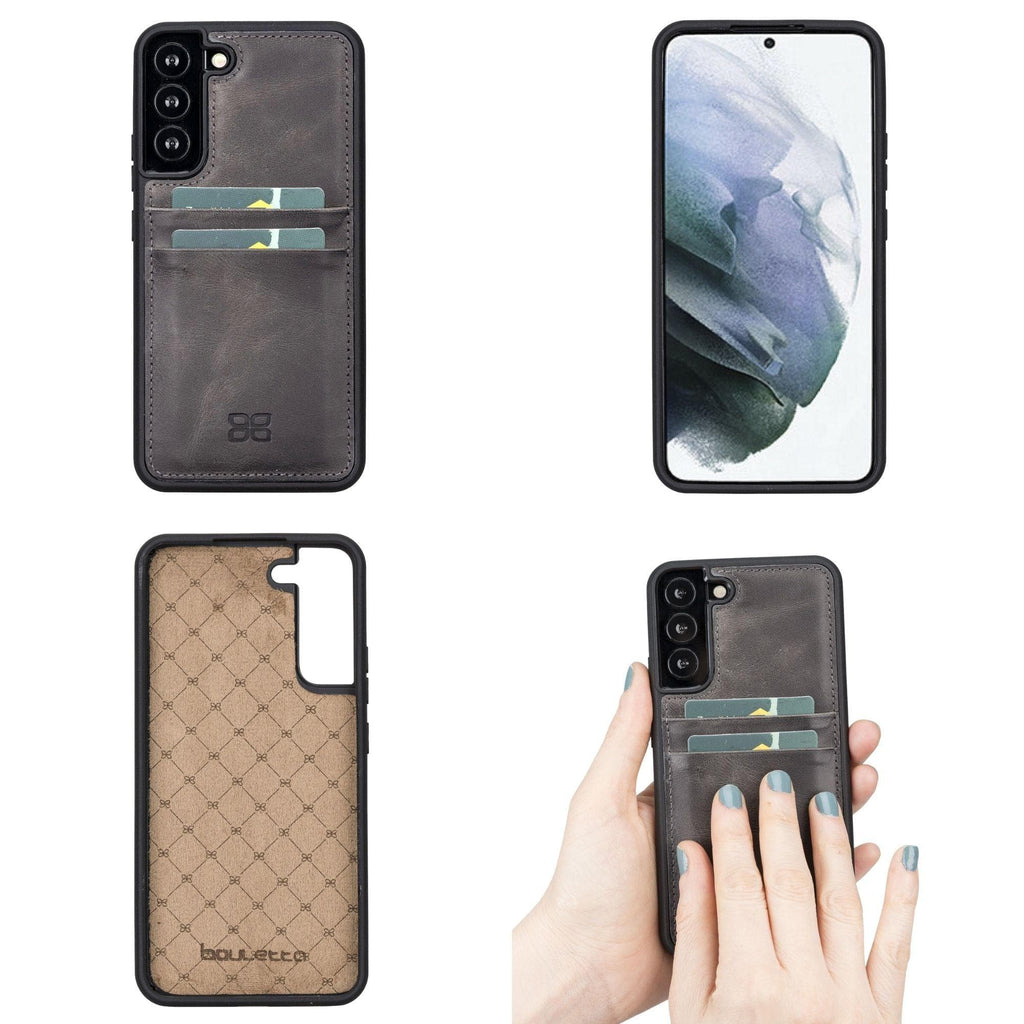 Samsung Galaxy S22 Series Genuine Leather Slim Back Cover Case with