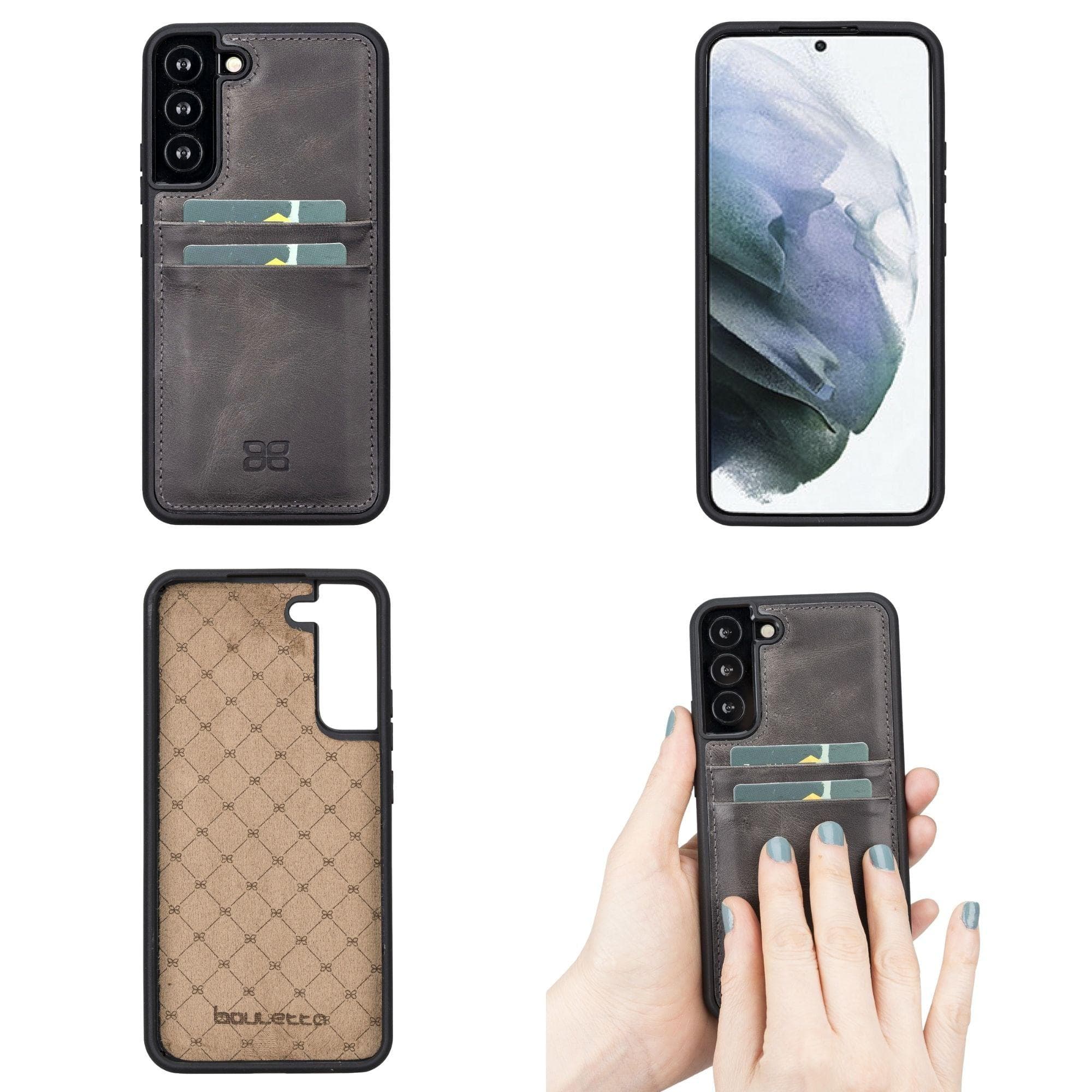 Samsung Galaxy S22 Series Genuine Leather Slim Back Cover Case with