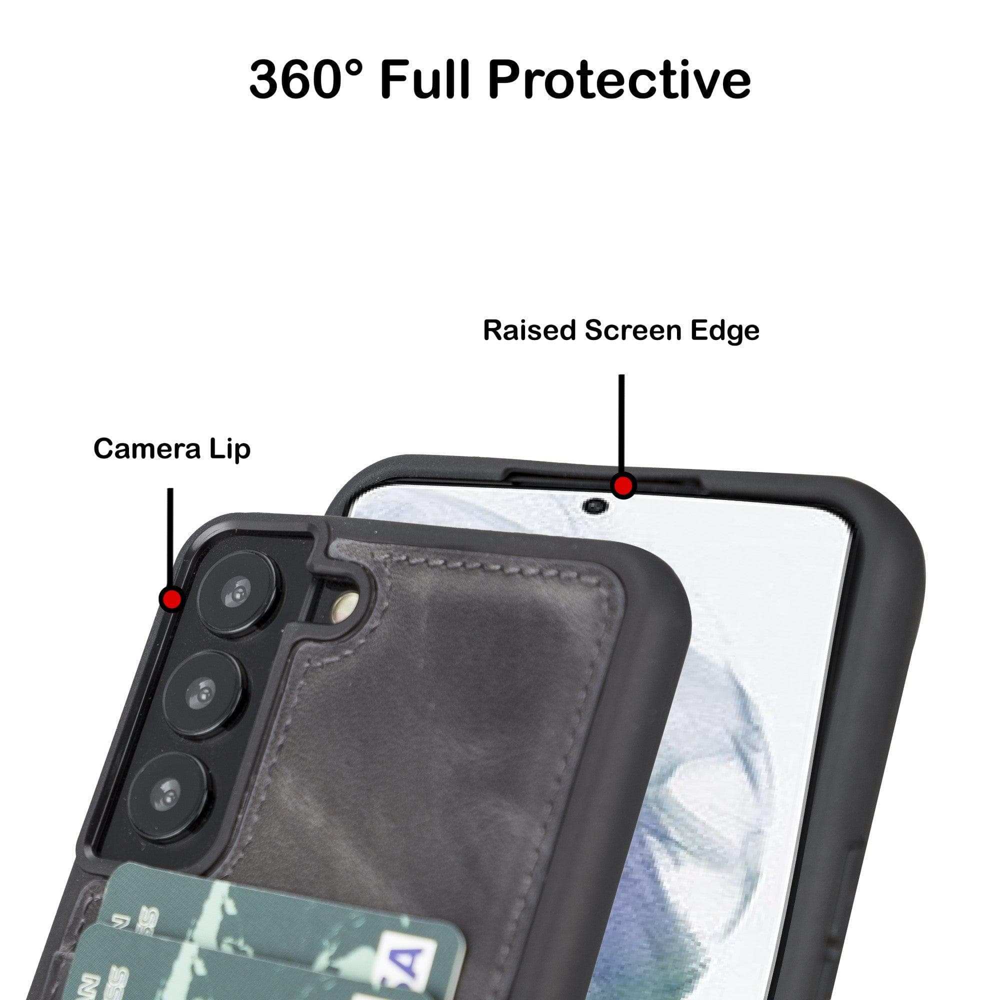 Samsung Galaxy S22 Series Genuine Leather Slim Back Cover Case with