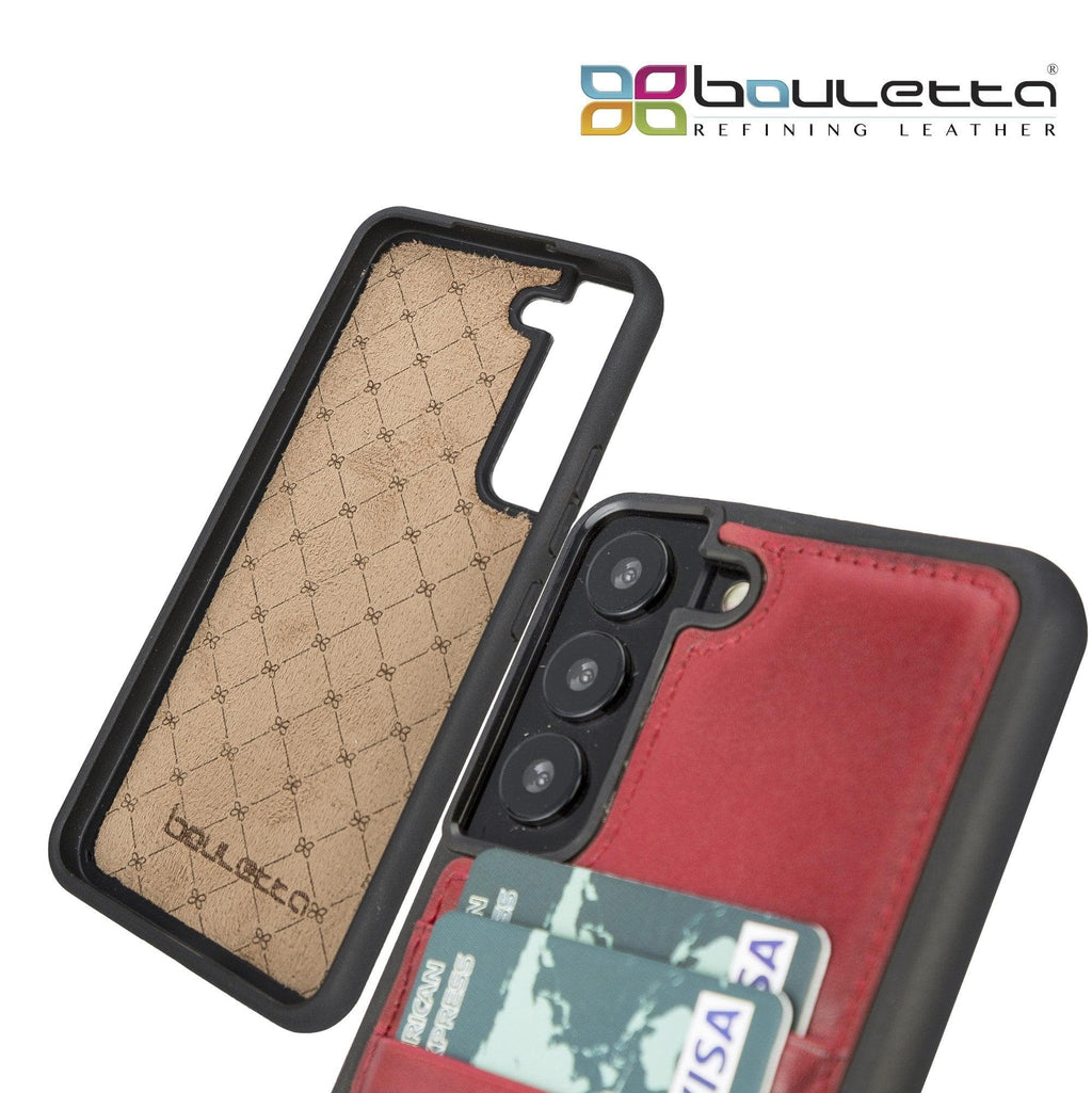 Samsung Galaxy S22 Series Genuine Leather Slim Back Cover Case with