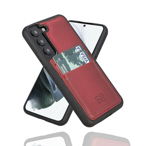 Samsung Galaxy S22 Series Genuine Leather Slim Back Cover Case with