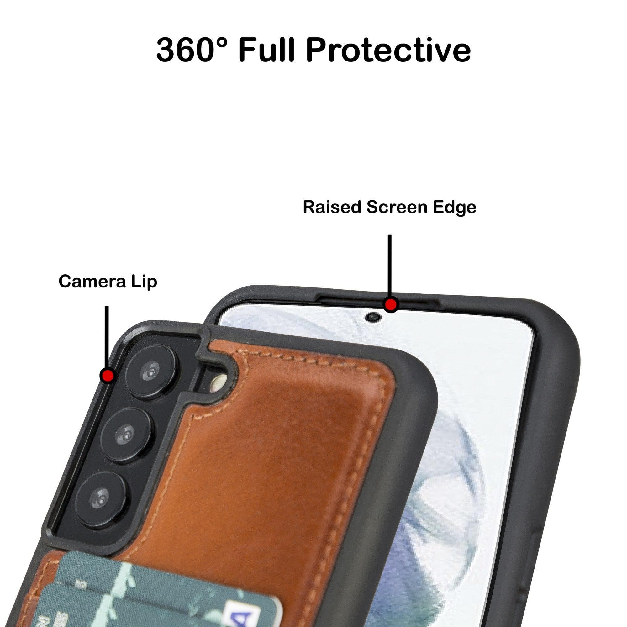 Samsung Galaxy S22 Series Genuine Leather Slim Back Cover Case with