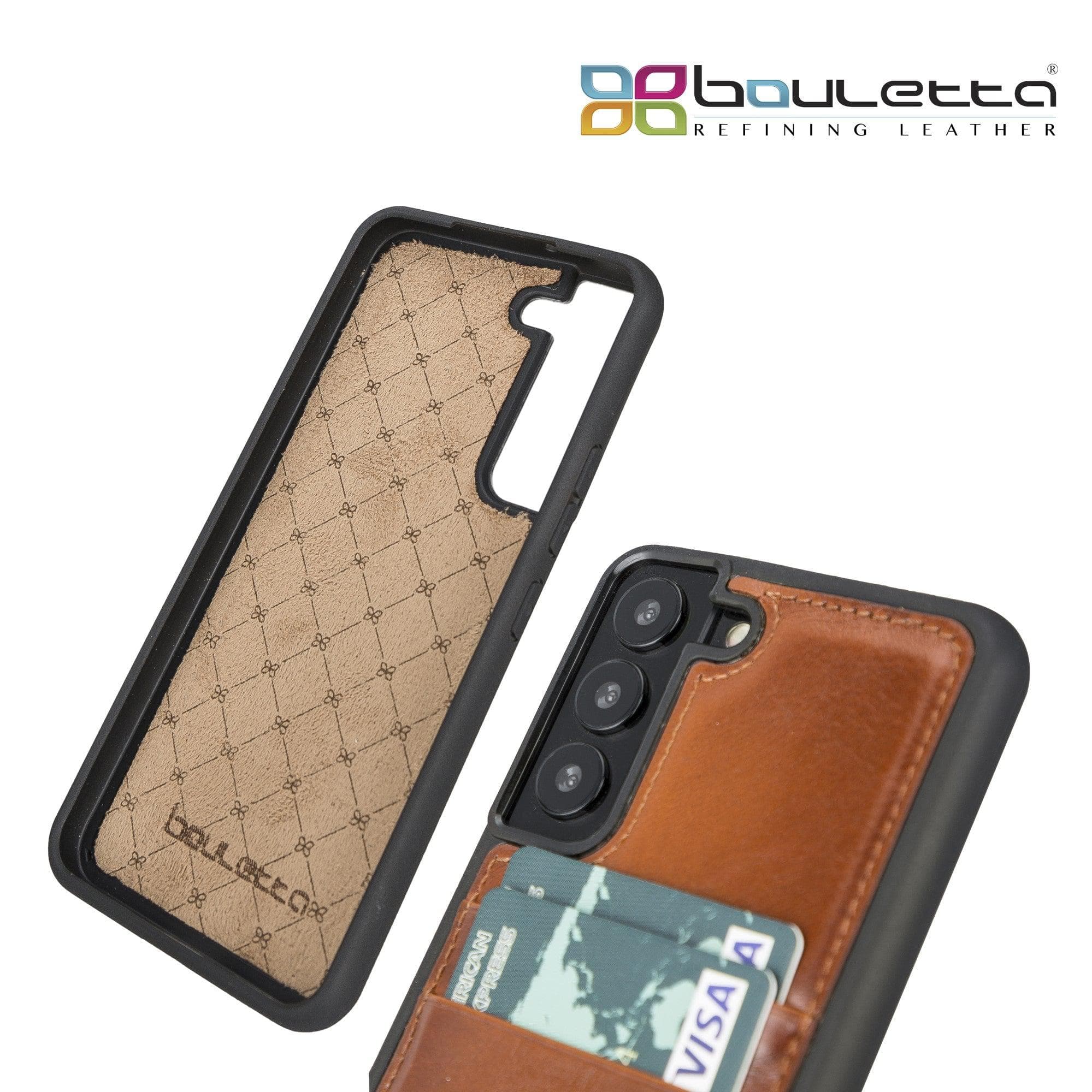 Samsung Galaxy S22 Series Genuine Leather Slim Back Cover Case with