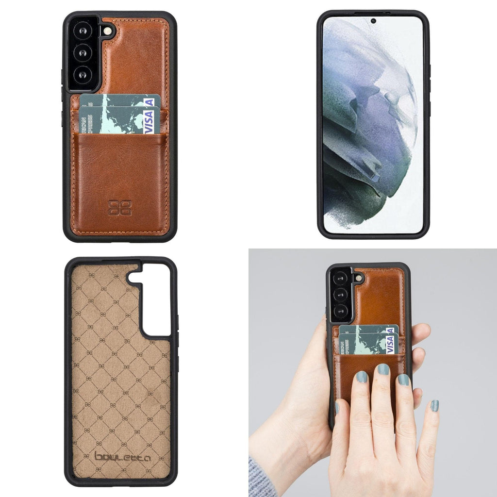 Samsung Galaxy S22 Series Genuine Leather Slim Back Cover Case with