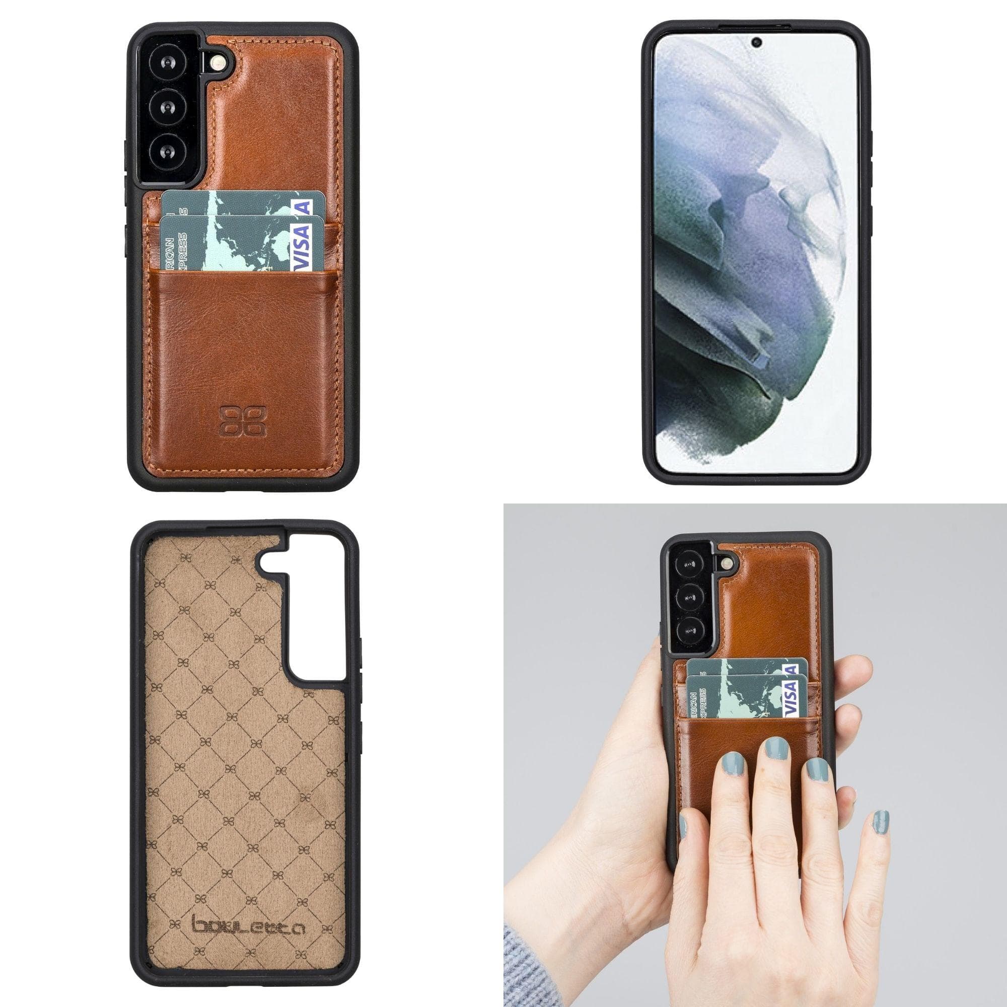 Samsung Galaxy S22 Series Genuine Leather Slim Back Cover Case with