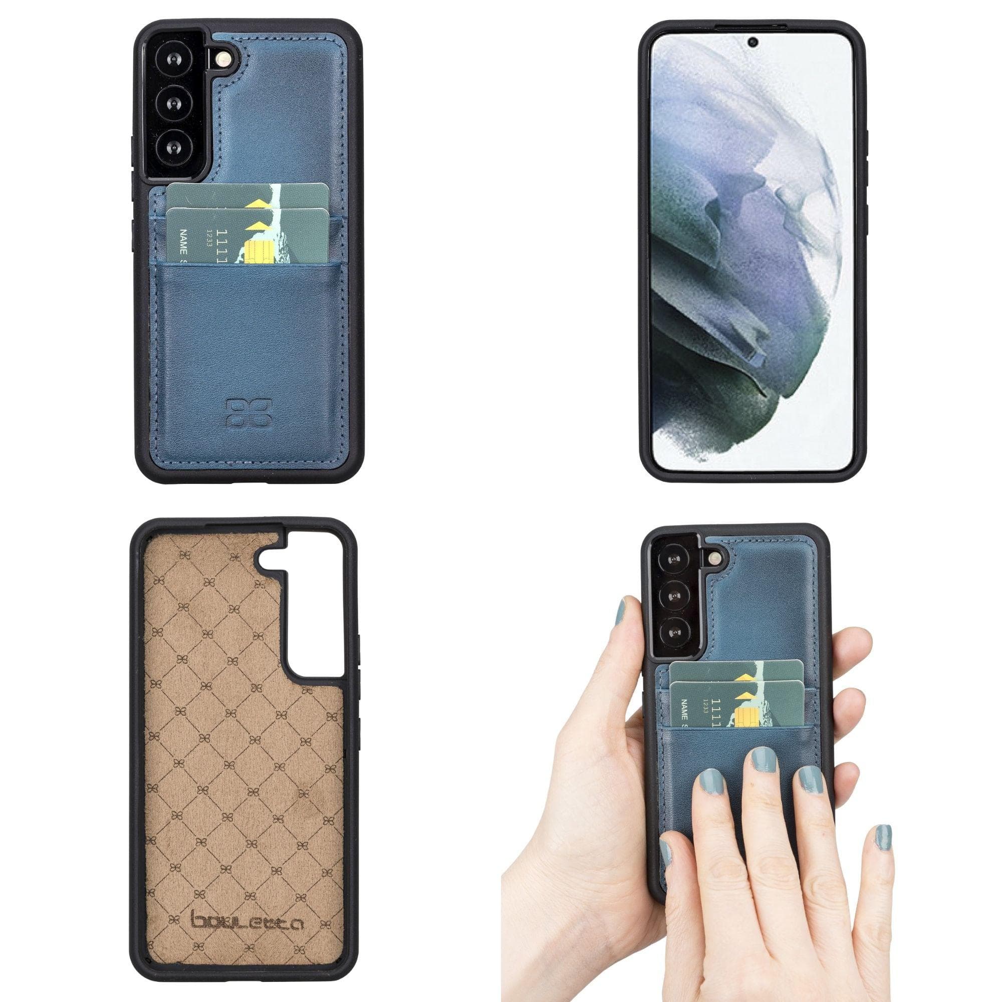 Samsung Galaxy S22 Series Genuine Leather Slim Back Cover Case with