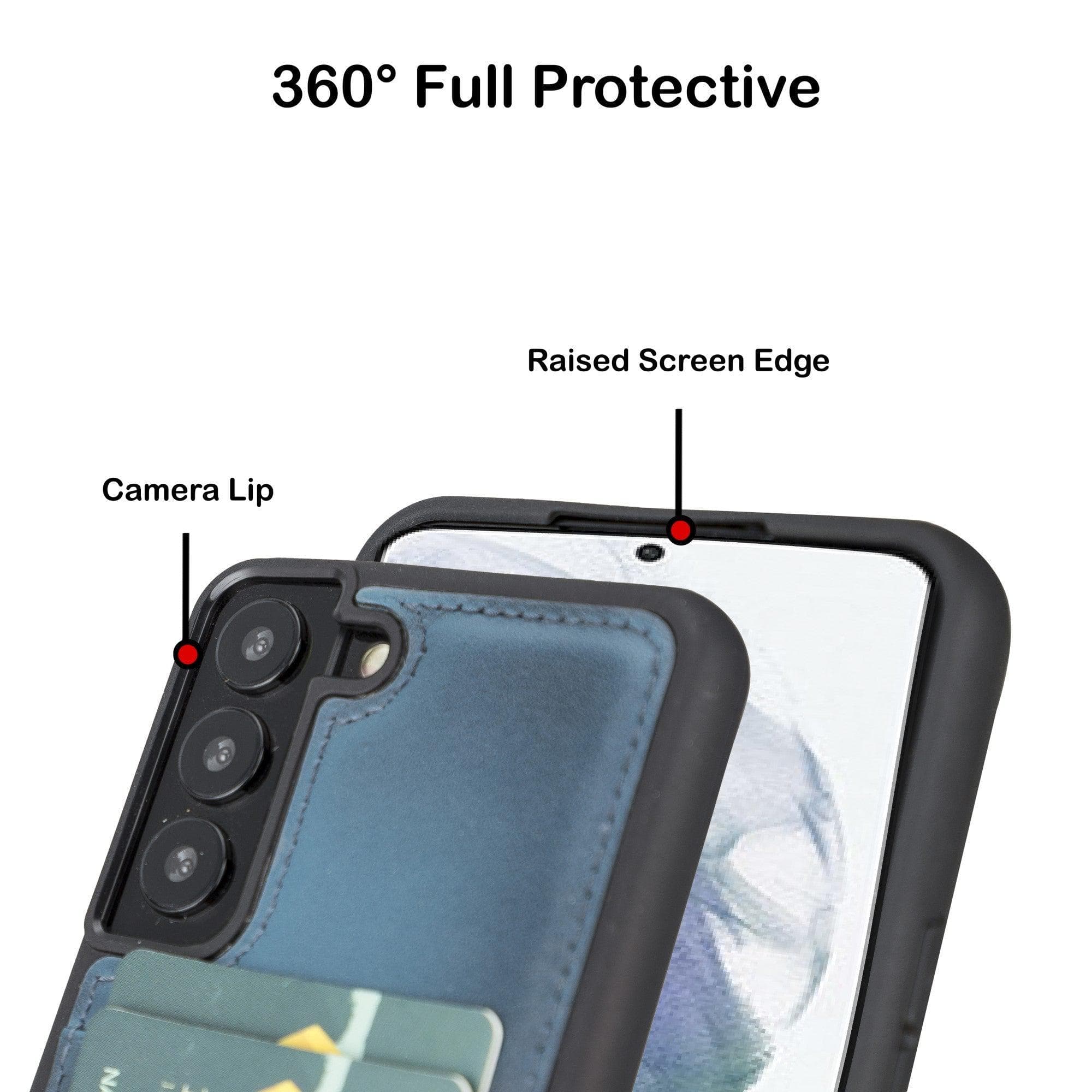 Samsung Galaxy S22 Series Genuine Leather Slim Back Cover Case with