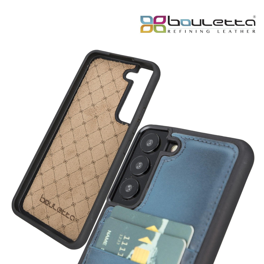 Samsung Galaxy S22 Series Genuine Leather Slim Back Cover Case with
