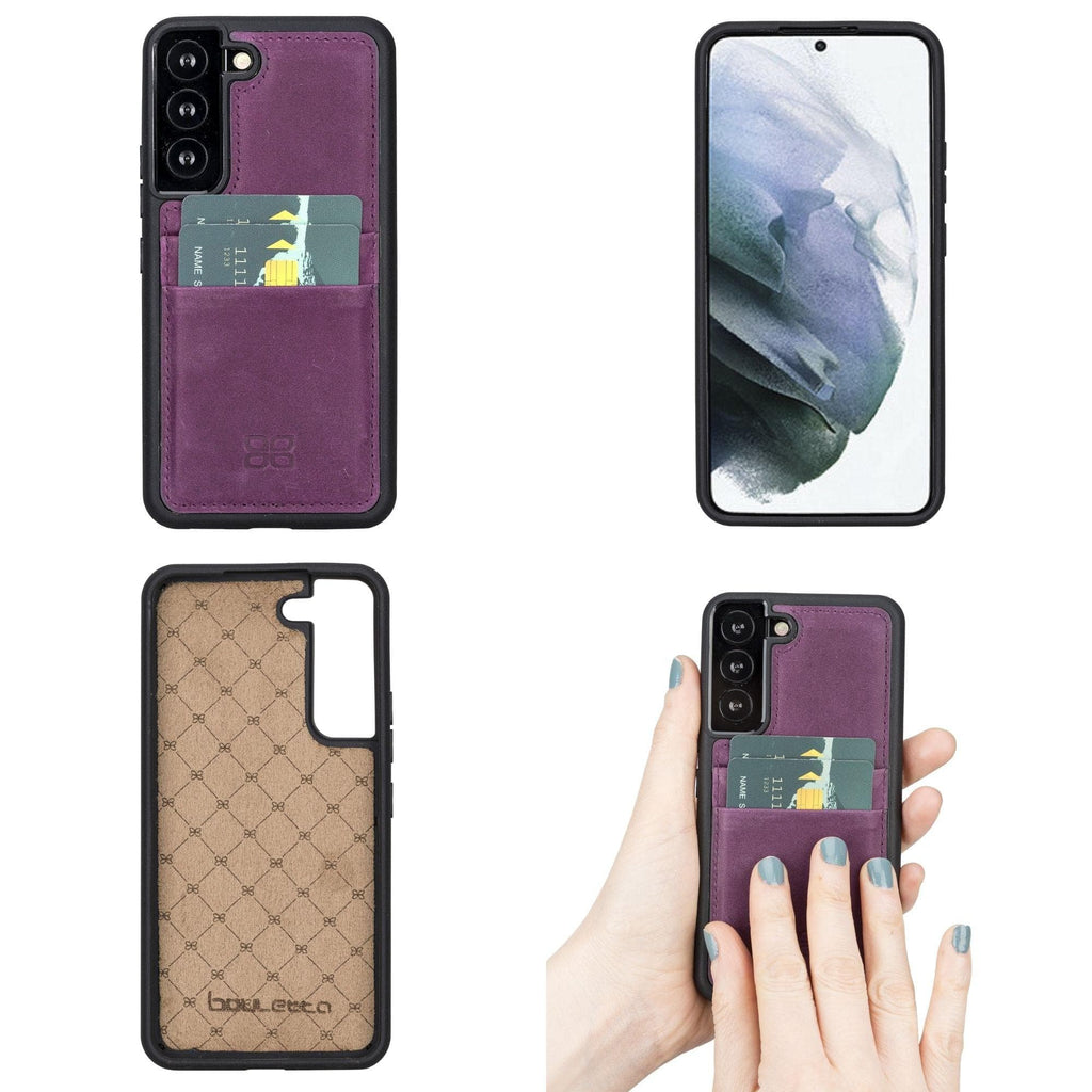 Samsung Galaxy S22 Series Genuine Leather Slim Back Cover Case with