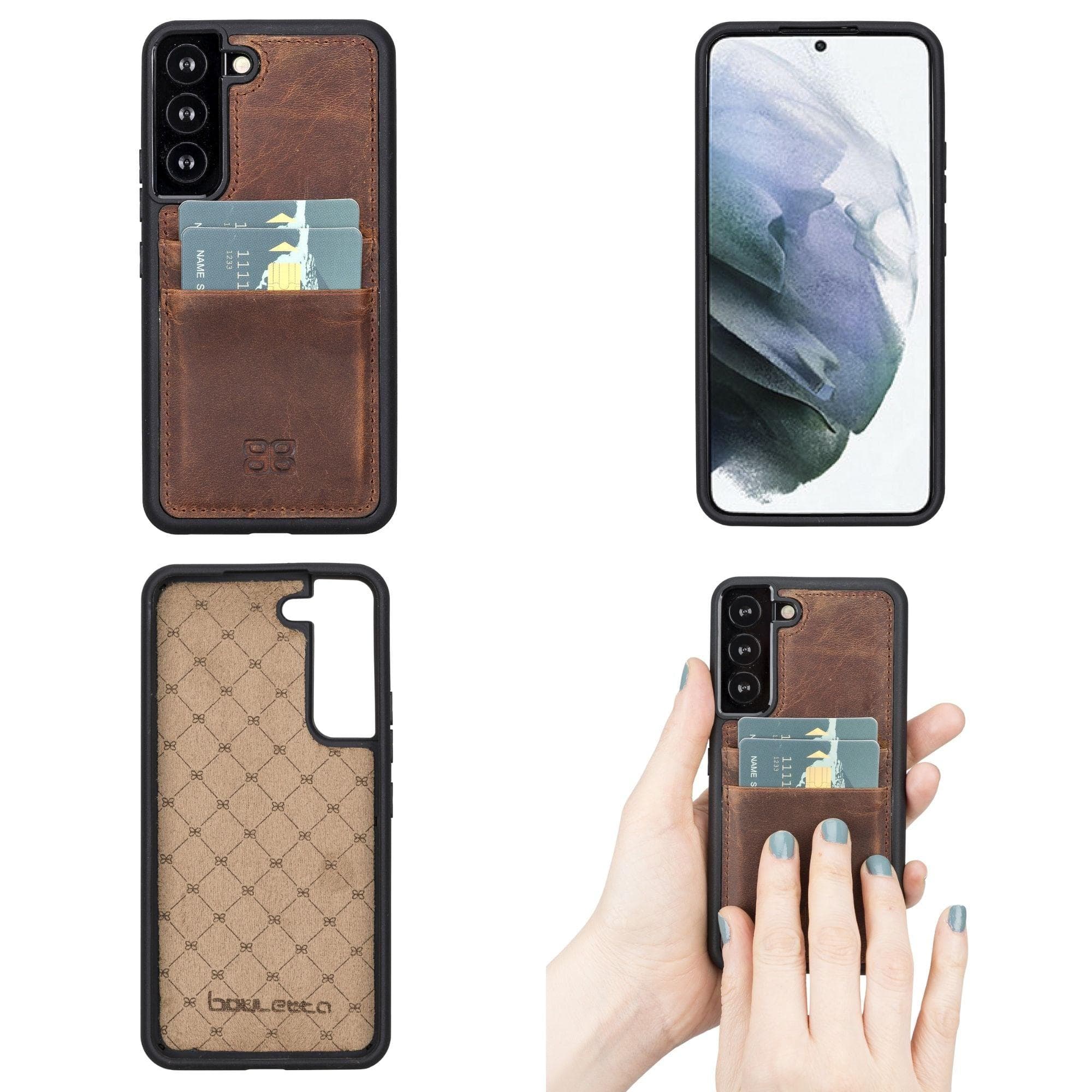 Samsung Galaxy S22 Series Genuine Leather Slim Back Cover Case with