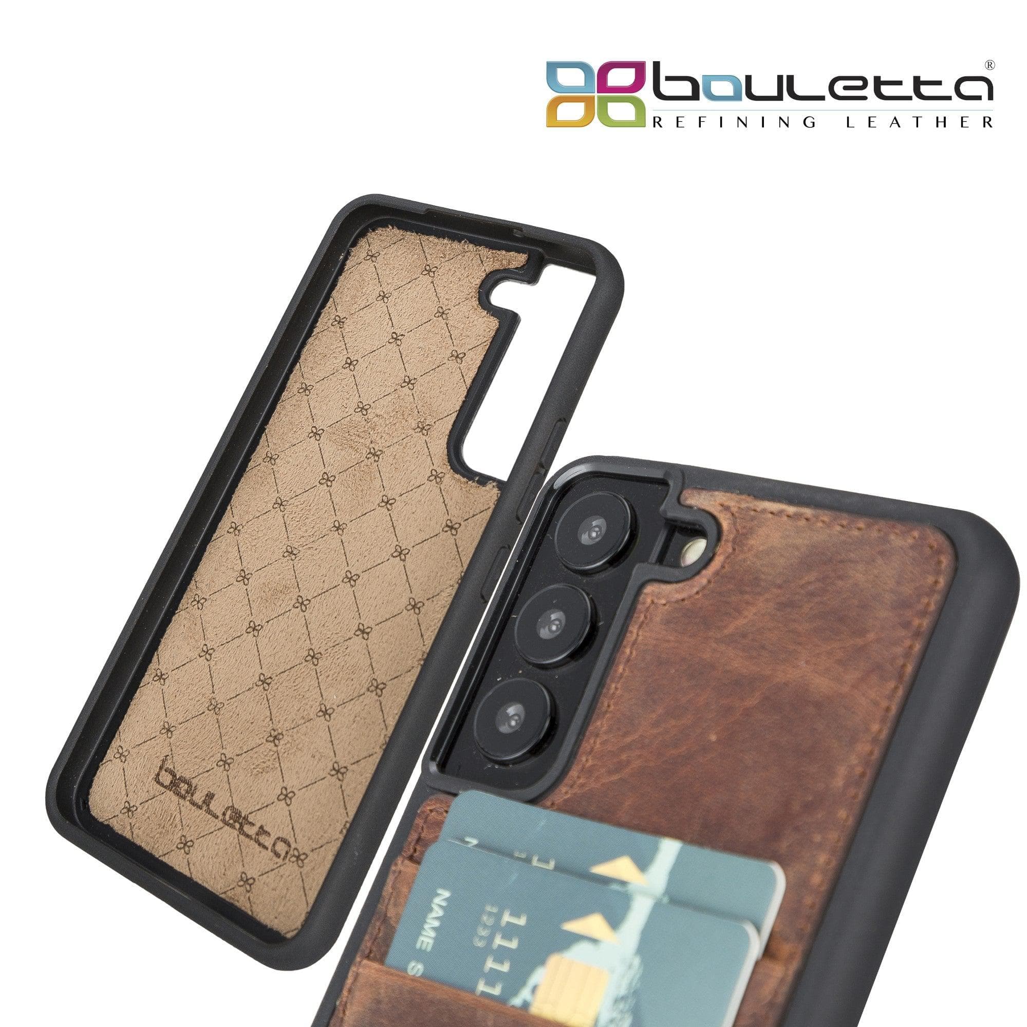 Samsung Galaxy S22 Series Genuine Leather Slim Back Cover Case with